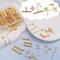 540Pcs Slider Clasp Kit, Beading Tube Slide Cord (6 Sizes, Gold)